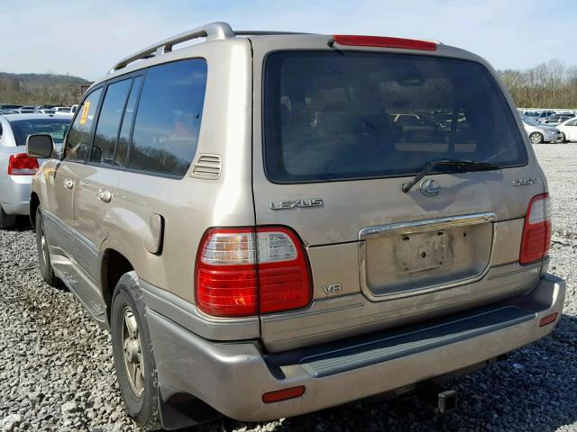 JT6HT00W1W0021227 - 1998 LEXUS LX 470 TAN photo 3