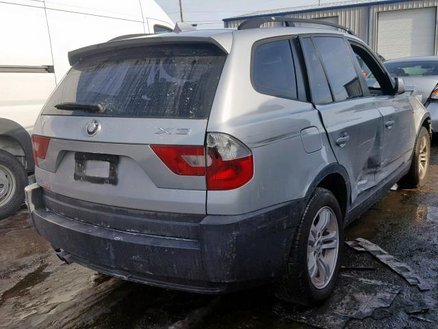 WBXPA93404WC32881 - 2004 BMW X3 3.0I GRAY photo 4