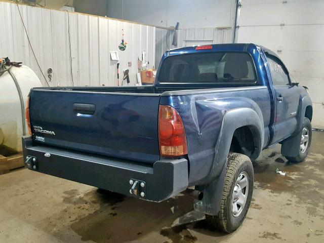 5TEPX42NX8Z545256 - 2008 TOYOTA TACOMA BLUE photo 4