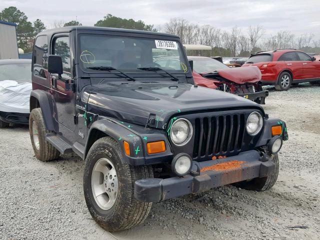 1J4FA49S02P774742 - 2002 JEEP WRANGLER / BLACK photo 1