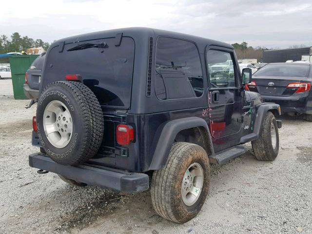 1J4FA49S02P774742 - 2002 JEEP WRANGLER / BLACK photo 4