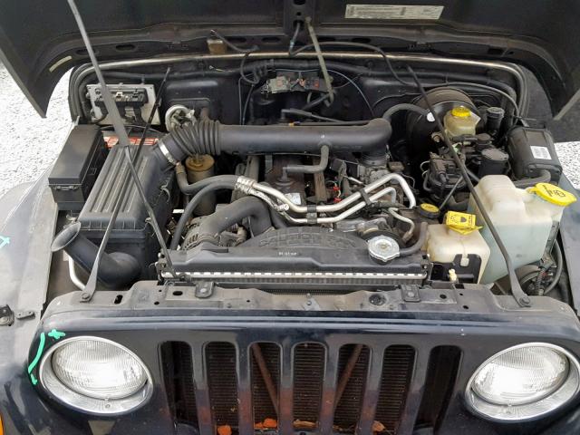 1J4FA49S02P774742 - 2002 JEEP WRANGLER / BLACK photo 7