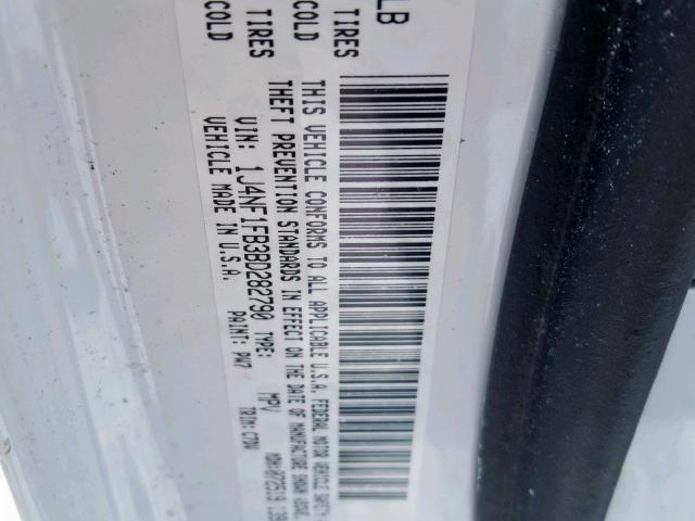 1J4NF1FB3BD282790 - 2011 JEEP COMPASS SP Ақ фото 10