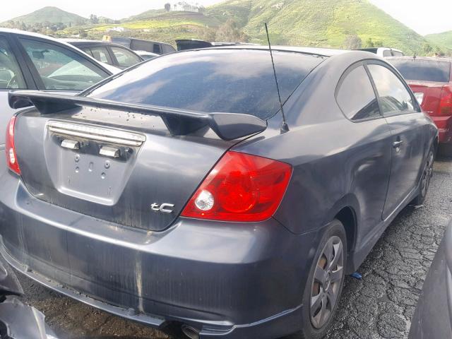JTKDE177370213667 - 2007 TOYOTA SCION TC ნაცრისფერი ფოტო 4