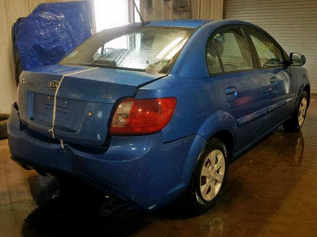 KNADH4A30A6679029 - 2010 KIA RIO LX BLUE photo 4