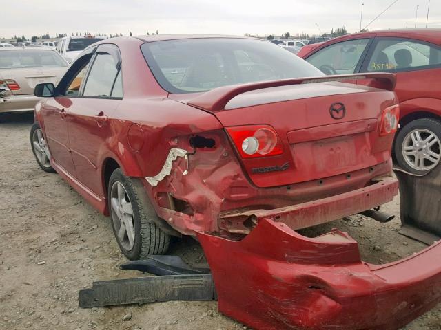 1YVFP80D335M55434 - 2003 MAZDA 6 S RED photo 3