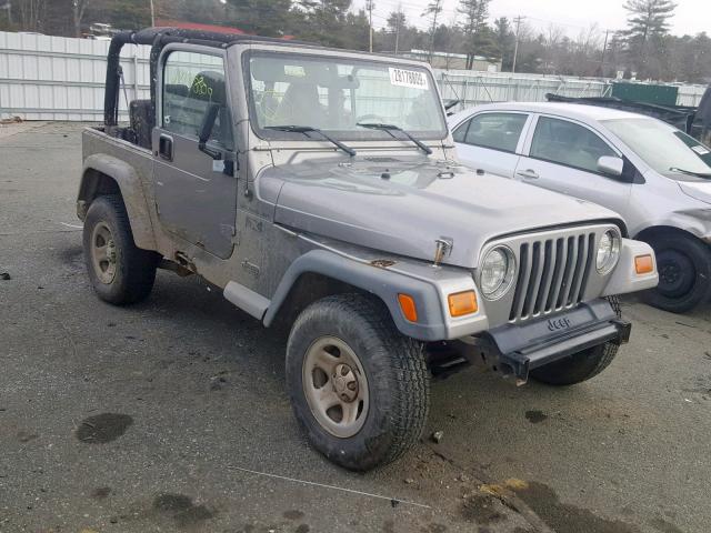 1J4FA39S12P714835 - 2002 JEEP WRANGLER / GRAY photo 1