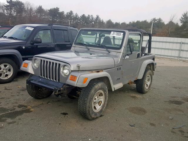 1J4FA39S12P714835 - 2002 JEEP WRANGLER / GRAY photo 2