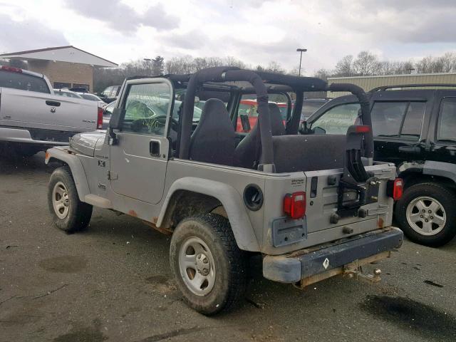 1J4FA39S12P714835 - 2002 JEEP WRANGLER / GRAY photo 3