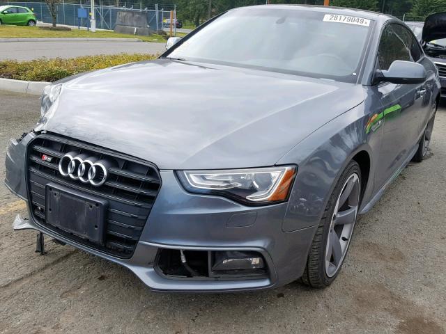 WAU3GAFR0EA034992 - 2014 AUDI S5 PRESTIG GRAY photo 2