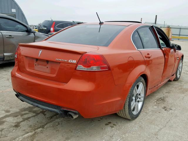 6G2ER57748L129694 - 2008 PONTIAC G8 ORANGE photo 4