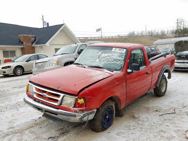 1FTCR10A5VTA91144 - 1997 FORD RANGER RED photo 2