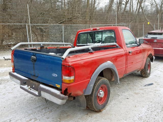 1FTCR10A5VTA91144 - 1997 FORD RANGER RED photo 4