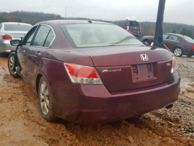 1HGCP26839A199068 - 2009 HONDA ACCORD EXL MAROON photo 3