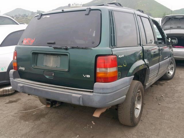 1J4GZ58YXWC165129 - 1998 JEEP GRAND CHER GREEN photo 4