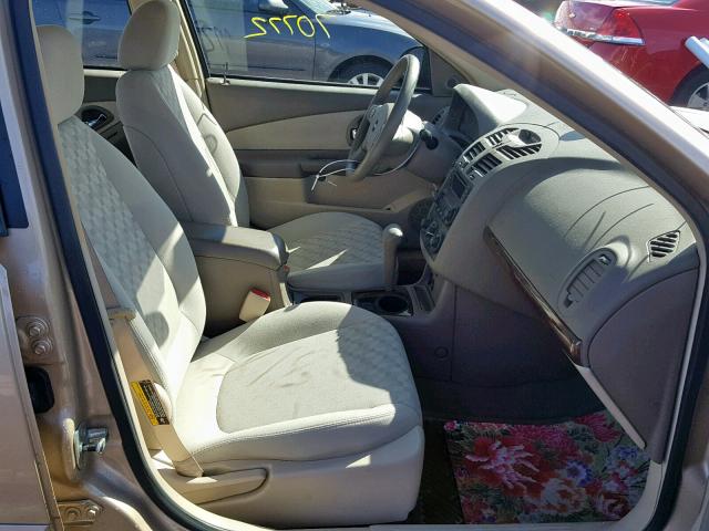 1G1ZT52825F306435 - 2005 CHEVROLET MALIBU LS GOLD photo 5