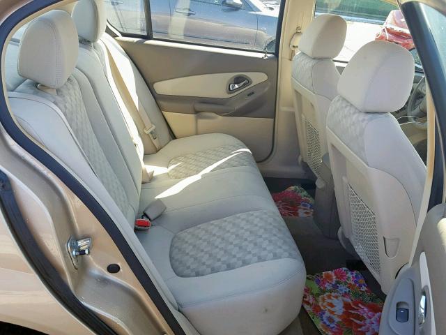 1G1ZT52825F306435 - 2005 CHEVROLET MALIBU LS GOLD photo 6