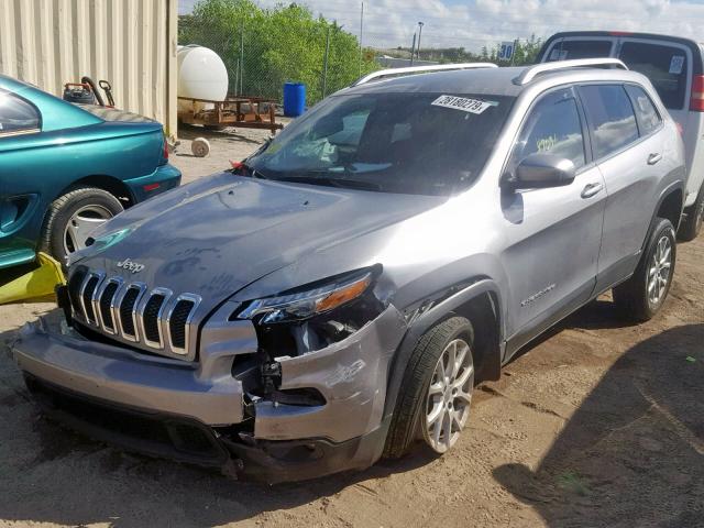 1C4PJMCS7EW181697 - 2014 JEEP CHEROKEE L SILVER photo 2