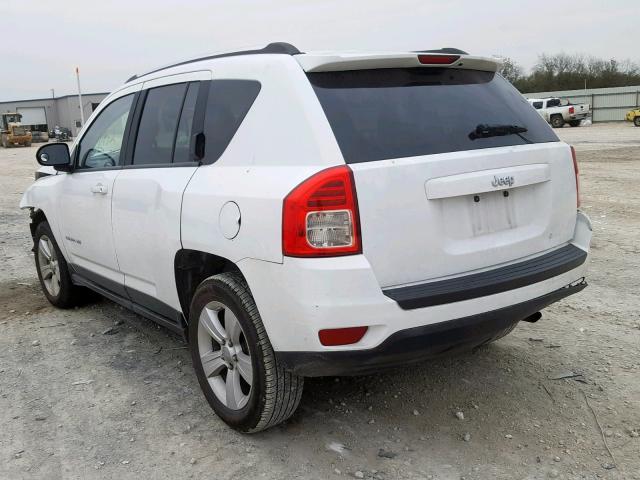 1C4NJCBA7CD632565 - 2012 JEEP COMPASS SP WHITE photo 3