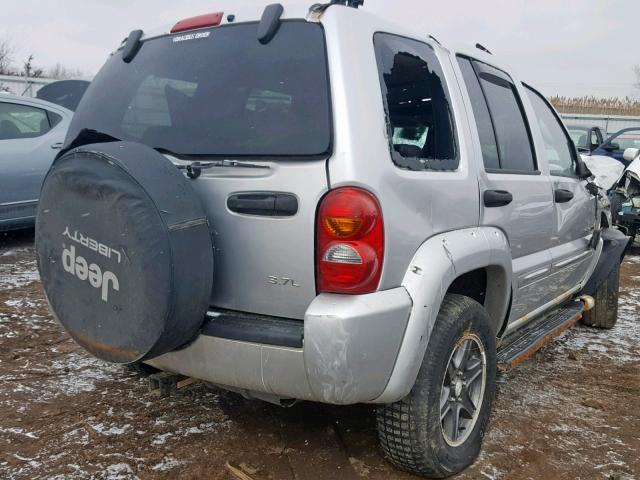 1J4GL38K43W546406 - 2003 JEEP LIBERTY RE SILVER photo 4