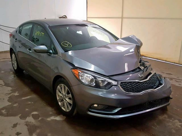 KNAFX4A89F5336479 - 2015 KIA FORTE EX GRAY photo 1