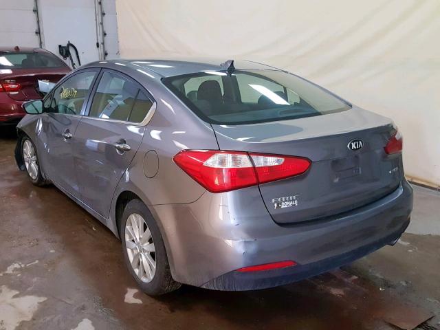 KNAFX4A89F5336479 - 2015 KIA FORTE EX GRAY photo 3