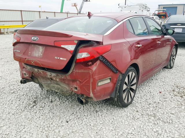 5XXGR4A65DG131668 - 2013 KIA OPTIMA SX RED photo 4