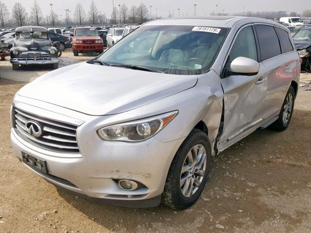 5N1AL0MM2DC311003 - 2013 INFINITI JX35 SILVER photo 2