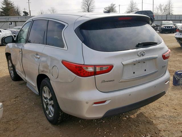 5N1AL0MM2DC311003 - 2013 INFINITI JX35 SILVER photo 3