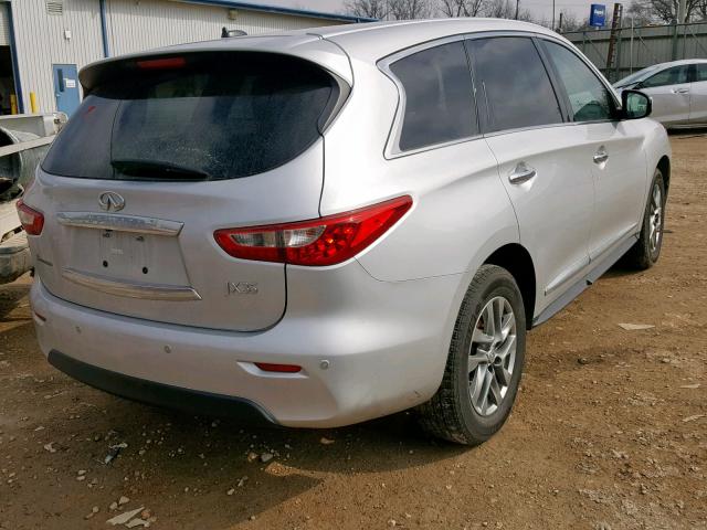 5N1AL0MM2DC311003 - 2013 INFINITI JX35 SILVER photo 4