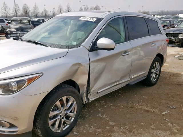 5N1AL0MM2DC311003 - 2013 INFINITI JX35 SILVER photo 9