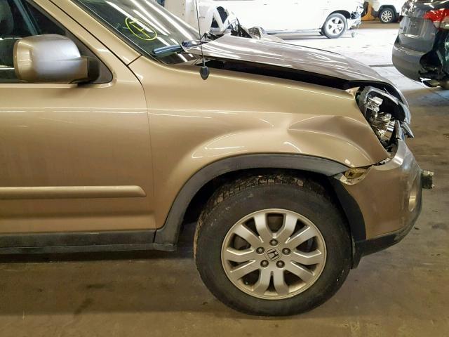 JHLRD78975C022366 - 2005 HONDA CR-V SE TAN photo 9