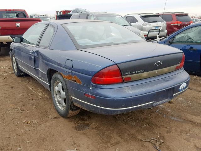 2G1WW12M0T9217405 - 1996 CHEVROLET MONTE CARL BLUE photo 3