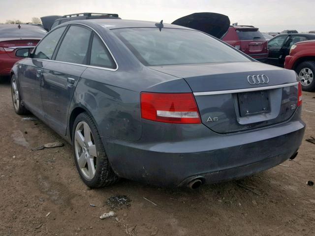 WAUEH74F17N097595 - 2007 AUDI A6 S-LINE GRAY photo 3