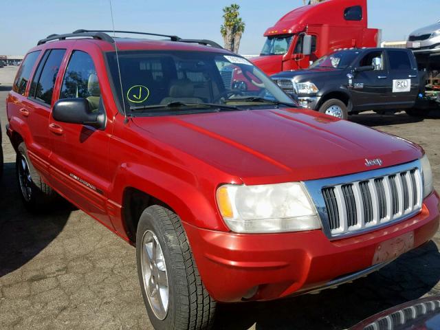 1J8GX58N74C214441 - 2004 JEEP GRAND CHER RED photo 1