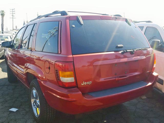 1J8GX58N74C214441 - 2004 JEEP GRAND CHER RED photo 3