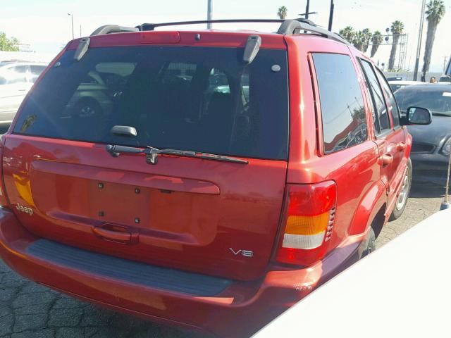 1J8GX58N74C214441 - 2004 JEEP GRAND CHER RED photo 4