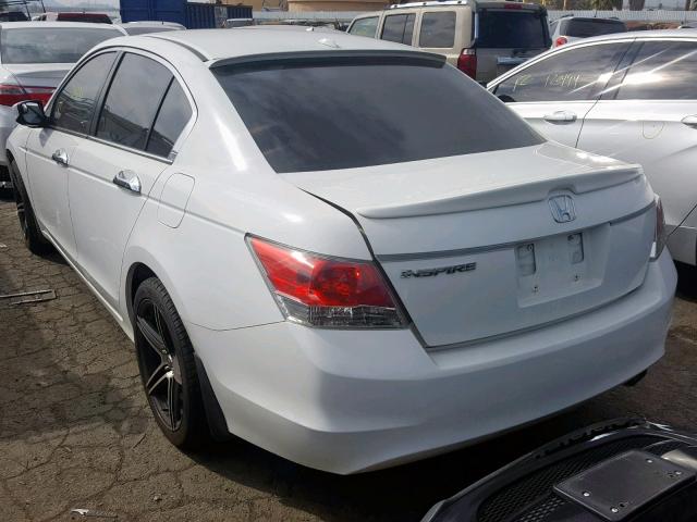 1HGCP26838A004049 - 2008 HONDA ACCORD EXL WHITE photo 3