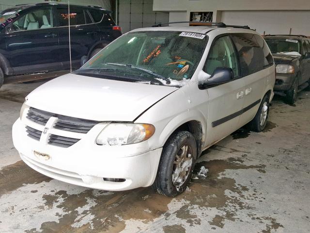 1D4GP45R55B340512 - 2005 DODGE CARAVAN SX WHITE photo 2