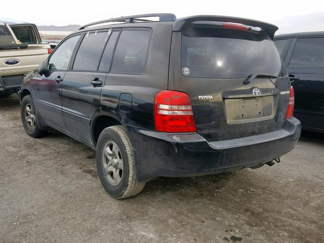 JTEGD21A520028347 - 2002 TOYOTA HIGHLANDER BLACK photo 3