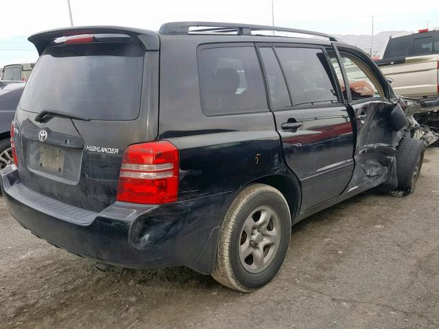 JTEGD21A520028347 - 2002 TOYOTA HIGHLANDER BLACK photo 4