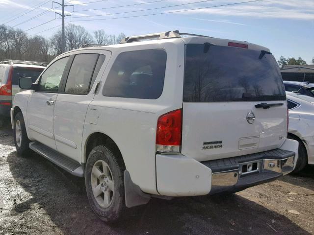 5N1AA08B84N707116 - 2004 NISSAN ARMADA SE WHITE photo 3