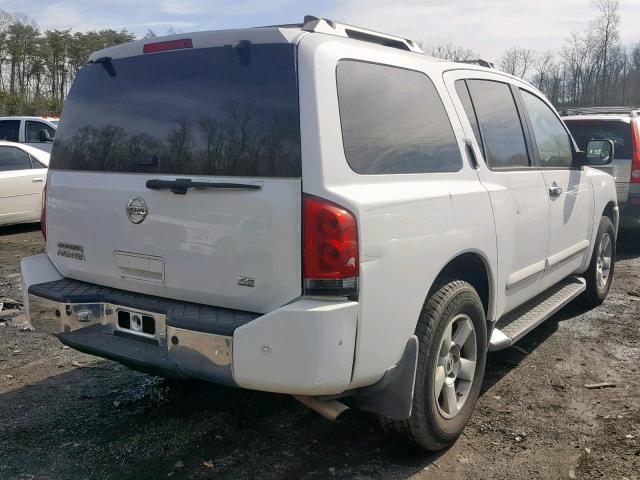 5N1AA08B84N707116 - 2004 NISSAN ARMADA SE WHITE photo 4