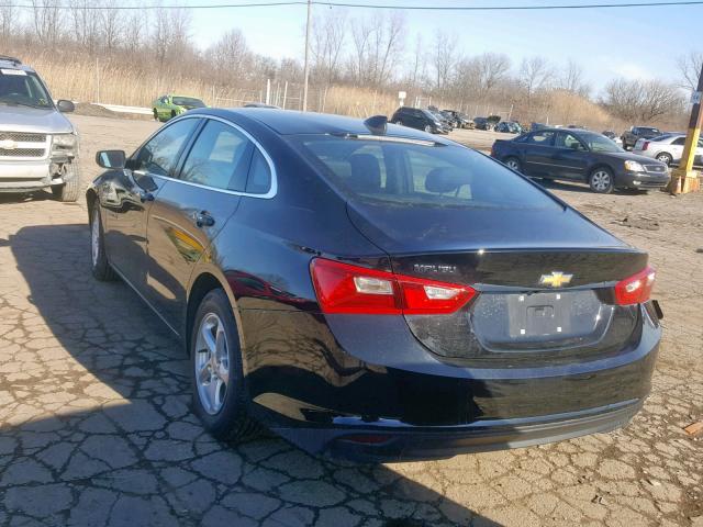 1G1ZC5ST1HF261982 - 2017 CHEVROLET MALIBU LS BLACK photo 3