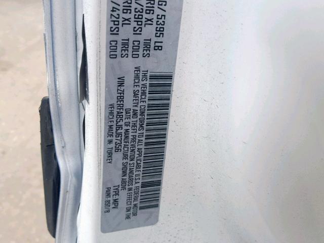 ZFBERFAB5J6J67356 - 2018 RAM PROMASTER 白色 照片 10