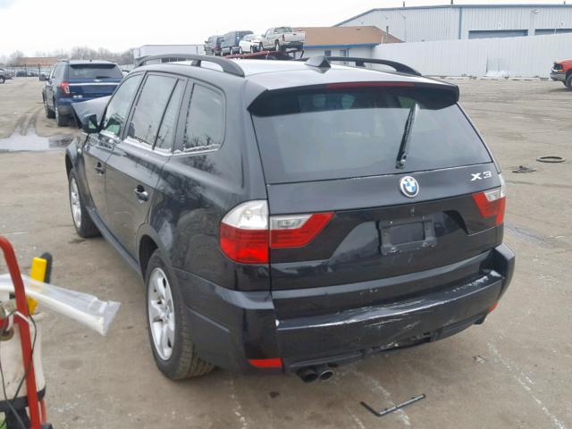 WBXPC93467WF23741 - 2007 BMW X3 3.0SI BLACK photo 3