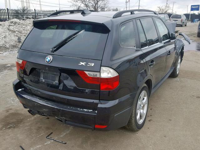 WBXPC93467WF23741 - 2007 BMW X3 3.0SI BLACK photo 4