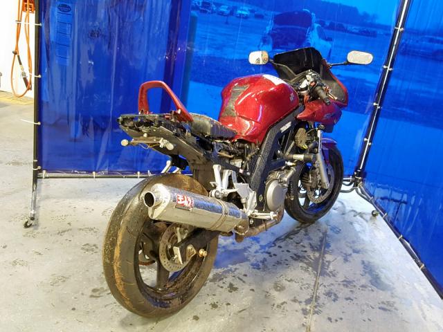 JS1VP53A572100560 - 2007 SUZUKI SV650 RED photo 4