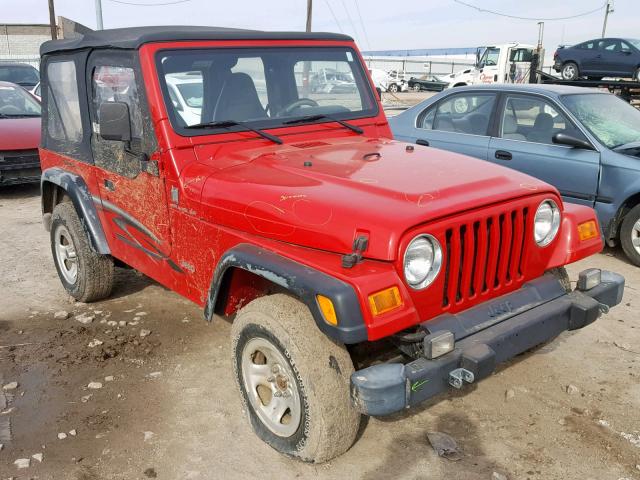 1J4FA29P0YP789508 - 2000 JEEP WRANGLER / RED photo 1