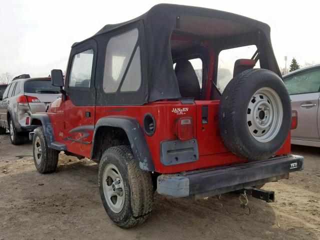 1J4FA29P0YP789508 - 2000 JEEP WRANGLER / RED photo 3